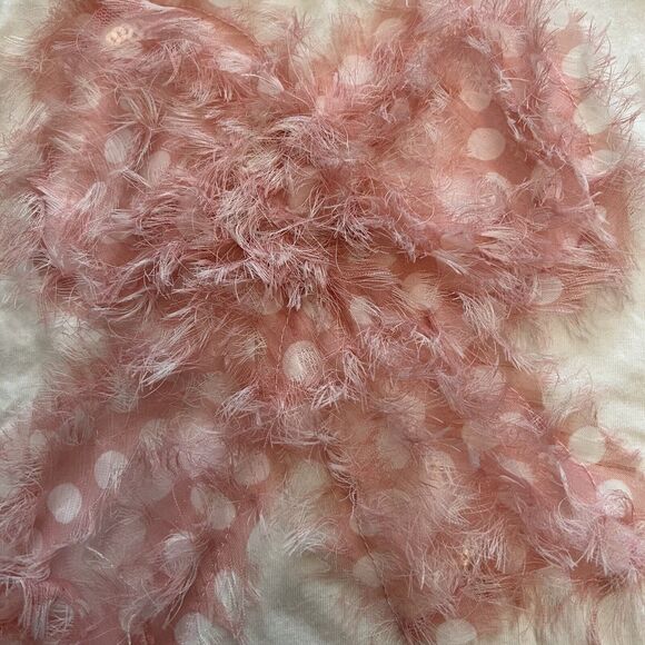 Kiddo by Katie Top Girls sz 2 3 Ivory Short Sleeve Pink Bow Crossover Back - Picture 4 of 6